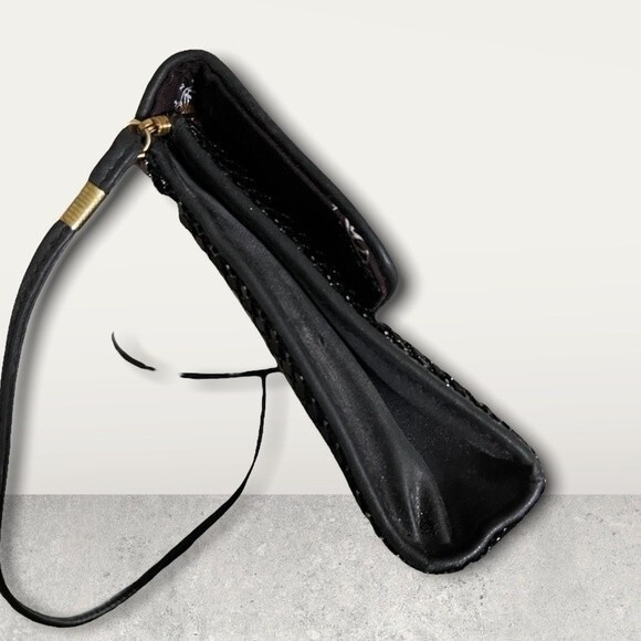 Whiting & Davis Black Metal Mesh Crossbody Evening Bag Convertible Clutch 8.5x6 - Picture 5 of 9